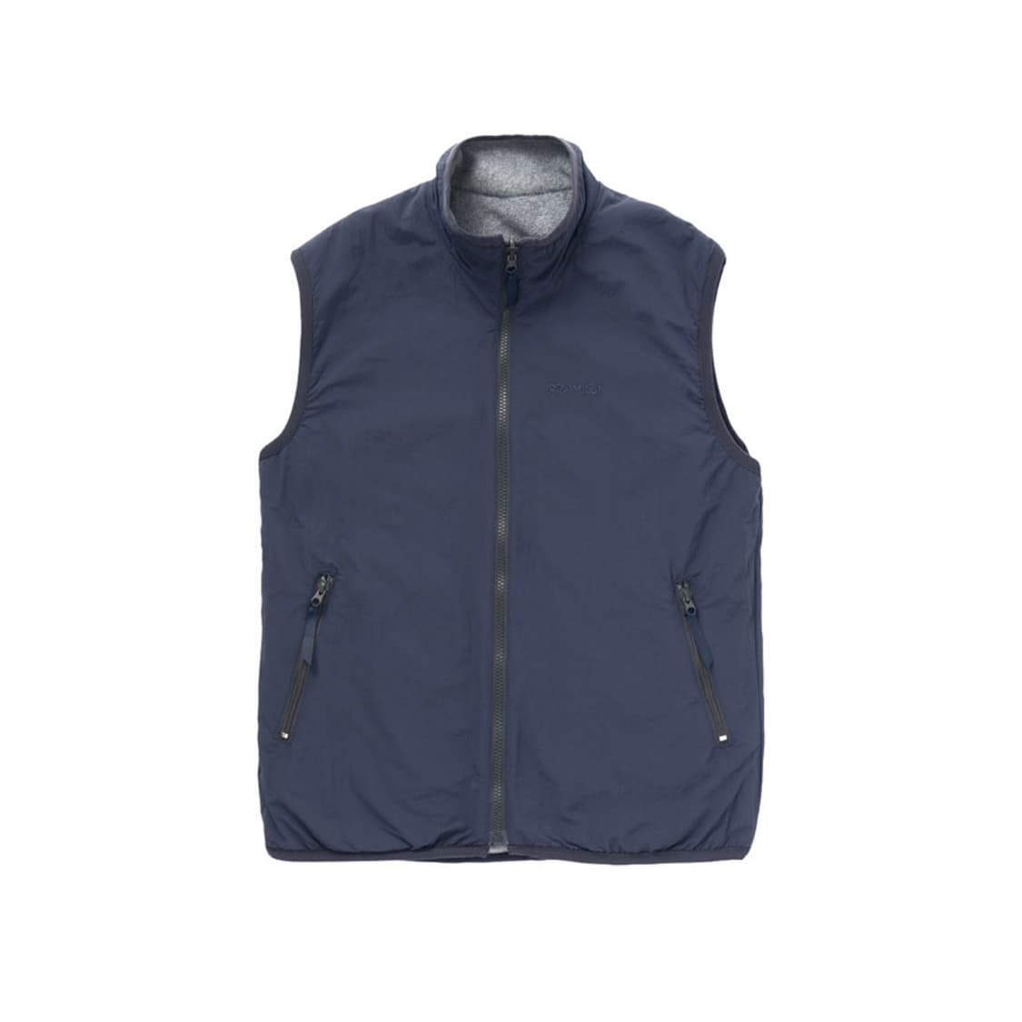 그라미치 리버서블 플리스 베스트 헤더 차콜 상품이미지1