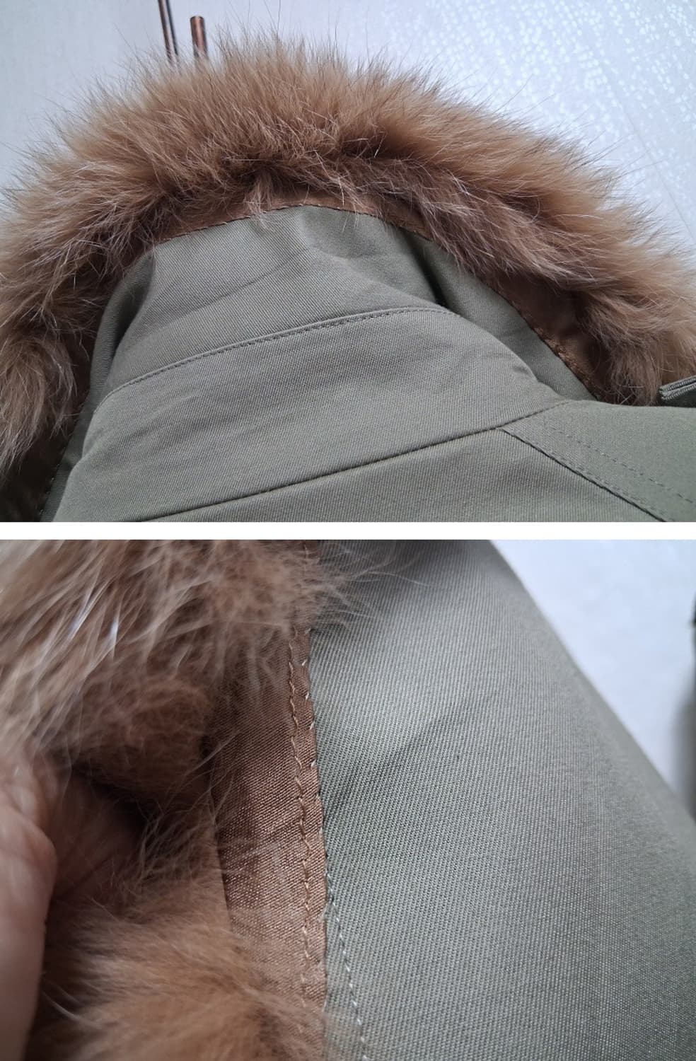 COJANA F폭스카라 카키색 롱트렌치코트 내피탈부착 5566적당
 상품이미지9