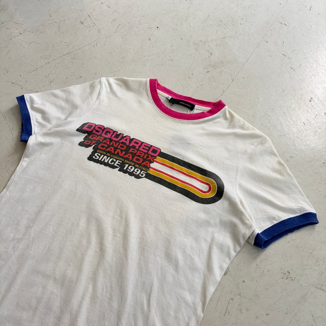 디스퀘어드 빈티지 링거 반팔티 S 상품이미지4