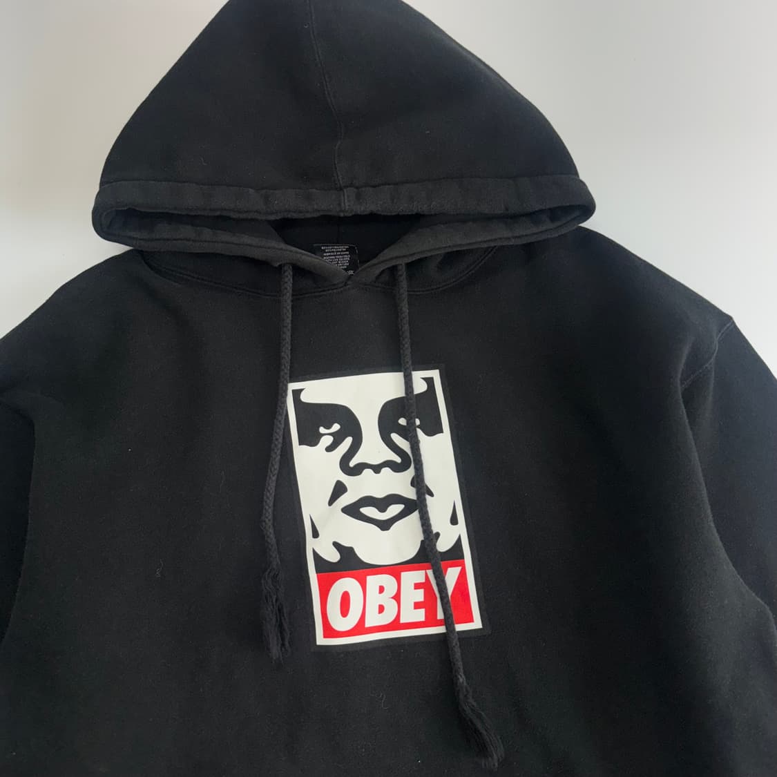 Obey 오베이 빅 로고 블랙 후드티 상품이미지4