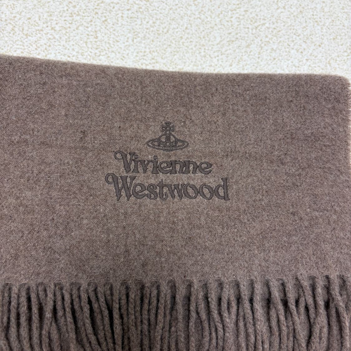 비비안웨스트우드 브라운 울 머플러 상품이미지2