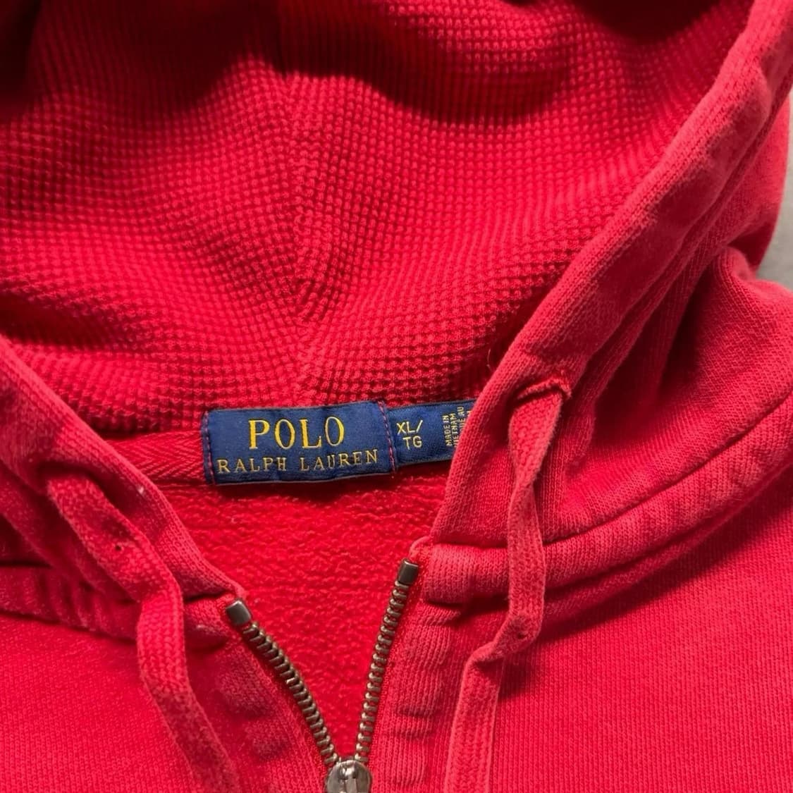 폴로 랄프로렌 빅 포니 후드 집업 레드 상품이미지3