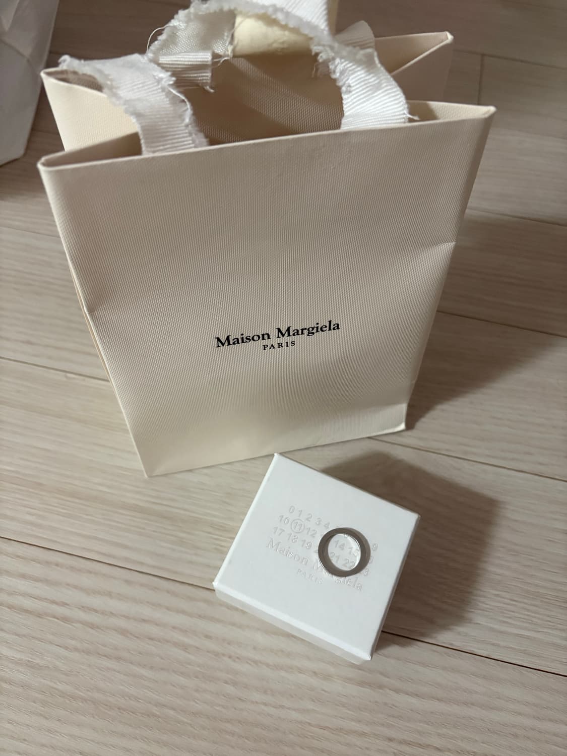 메종 마르지엘라 뉴메리컬 슬림 실버 링 실버 01 상품이미지2