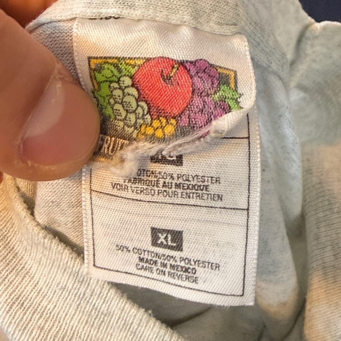 90'S 멕시코 생산 멜란지 트랙터 싱글스티치 XL 상품이미지3