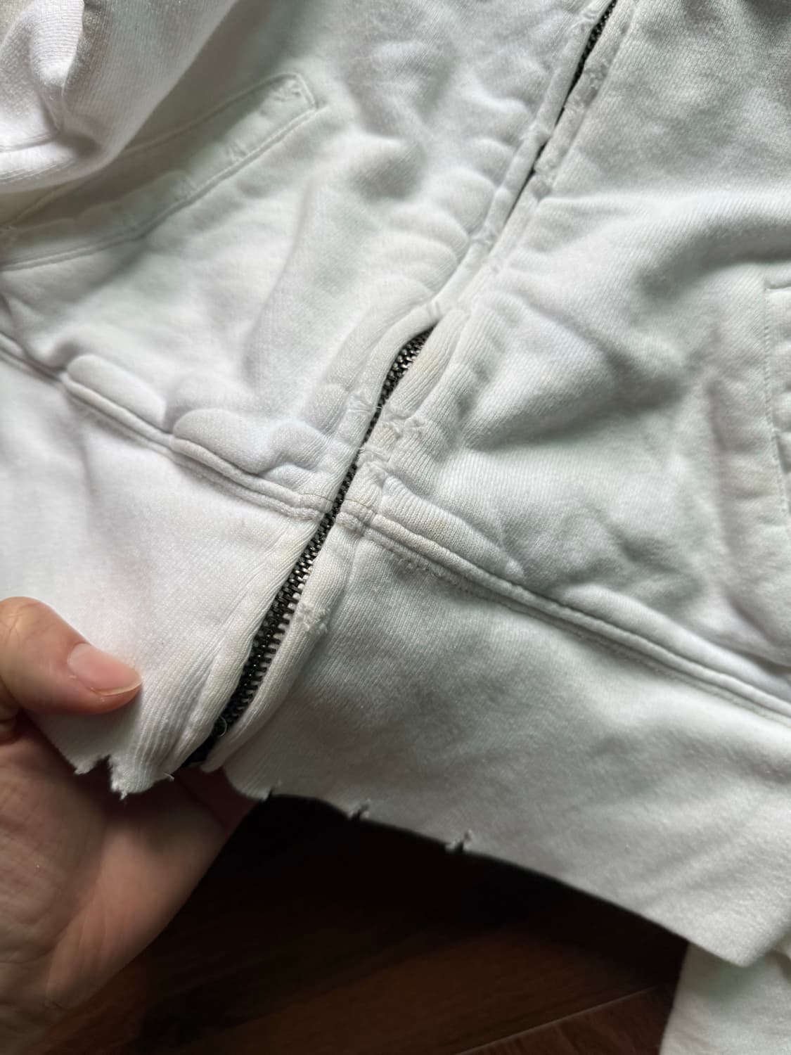 아베크롬비 사이드라인 화이트 져지 집업 상품이미지8