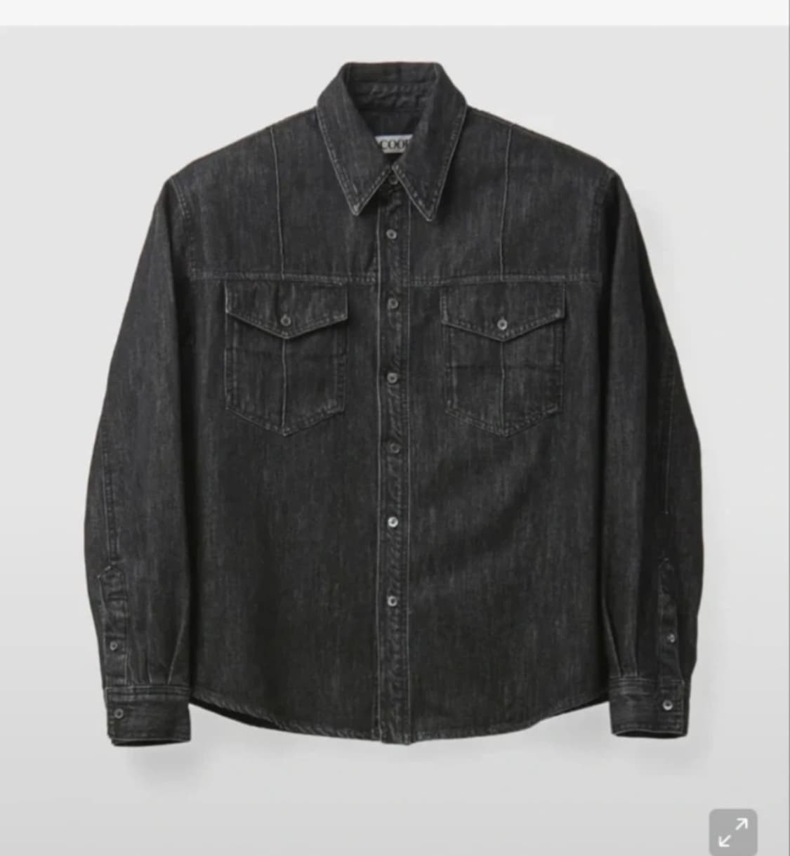 쿠어 워시드 데님 더블 포켓 셔츠 새제품 상품이미지1