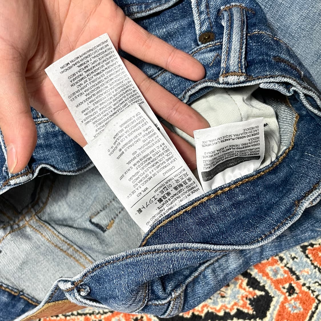 리바이스511 연청 데님팬츠 남성32/32 상품이미지4