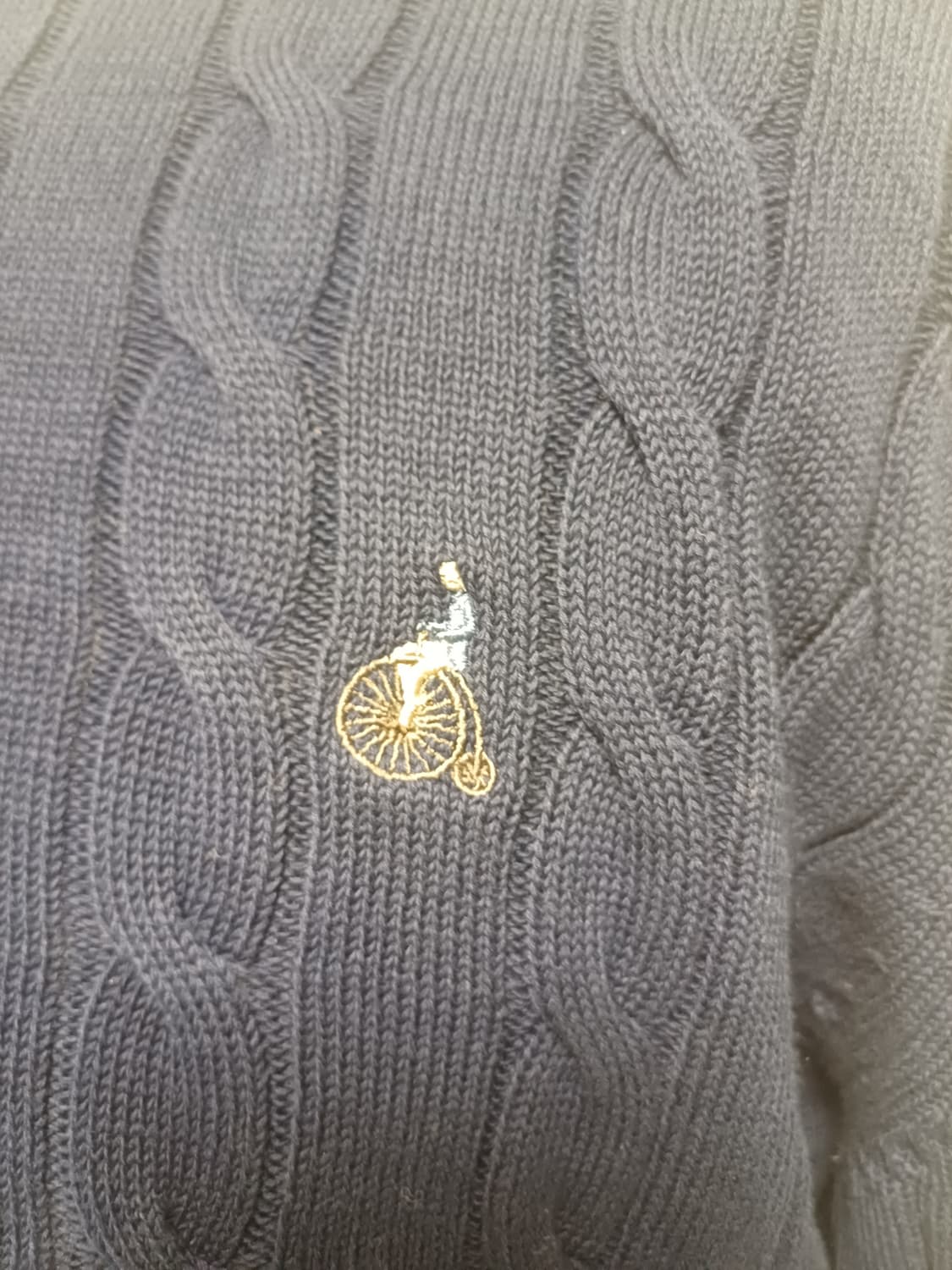 빈폴 맨즈 코튼 케이블 꽈배기 니트 네이비 (100/M) 상품이미지5