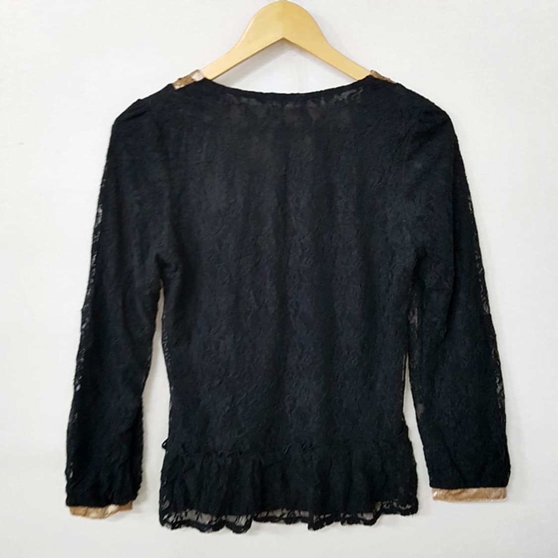 [새상품] axes femme 레이스 블라우스 블랙 상품이미지4