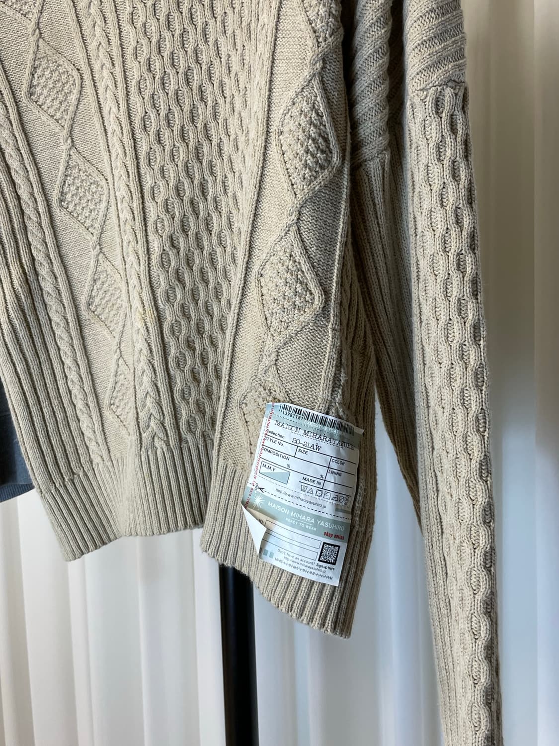 미하라야스히로 케이블 니트 스웨터 상품이미지4