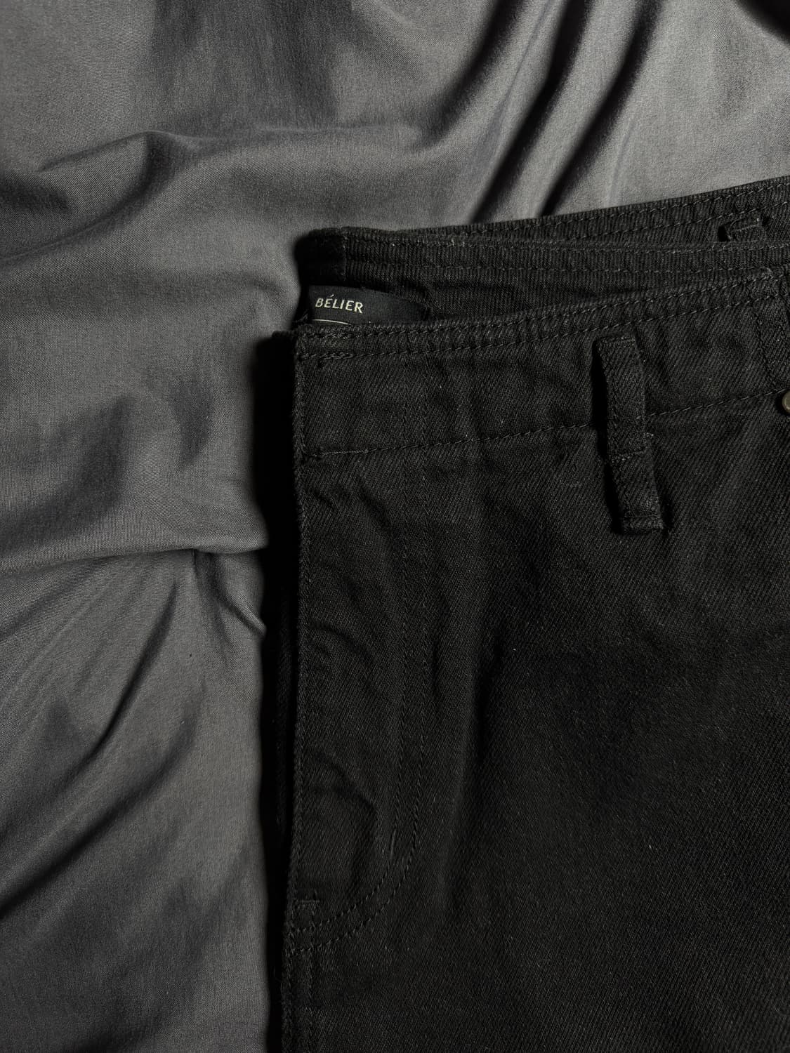 Belier 블랙진 와이드 팬츠 상품이미지2