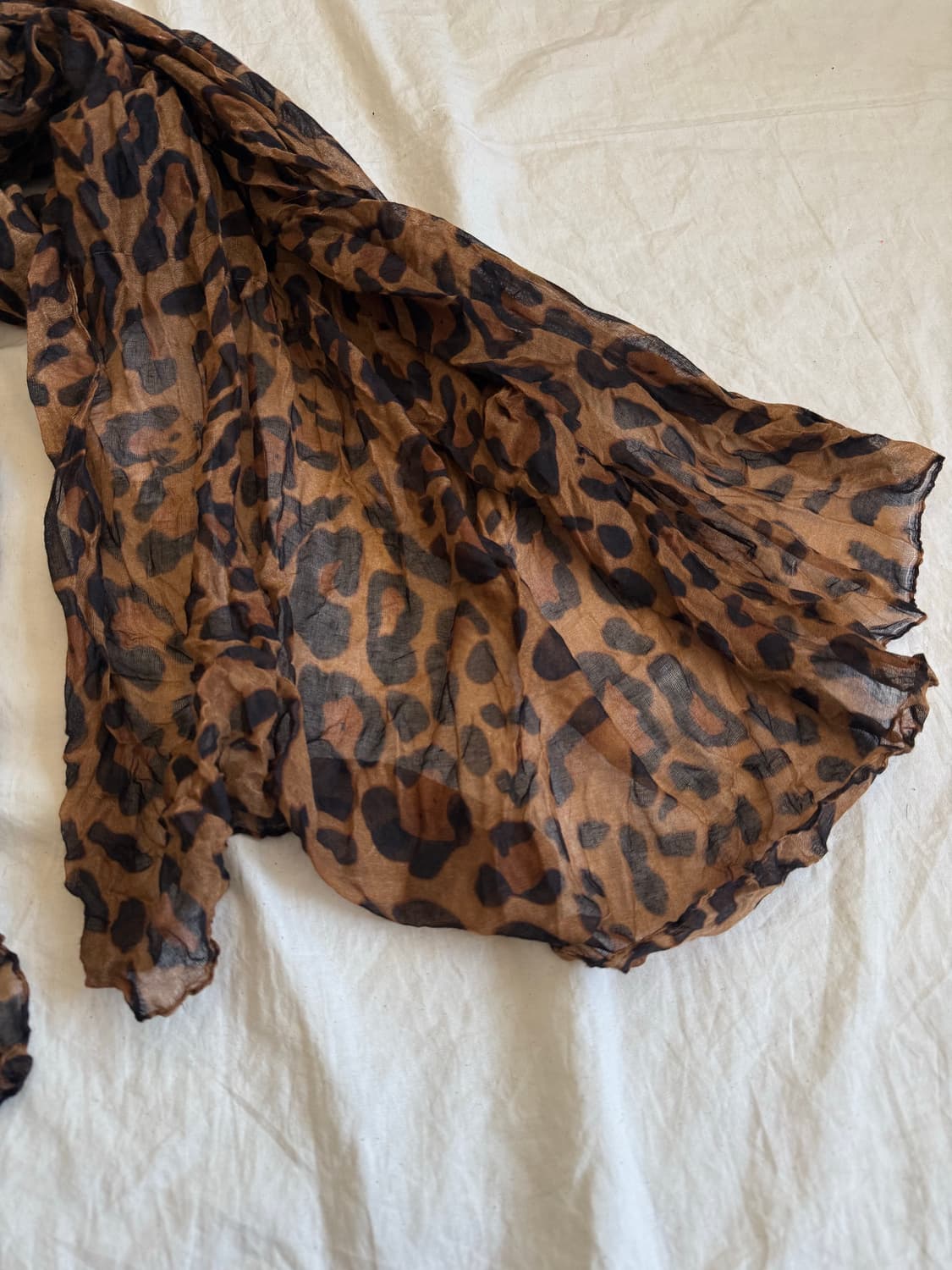 갸루펑크 호피 레오파드 스카프 머플러 상품이미지3