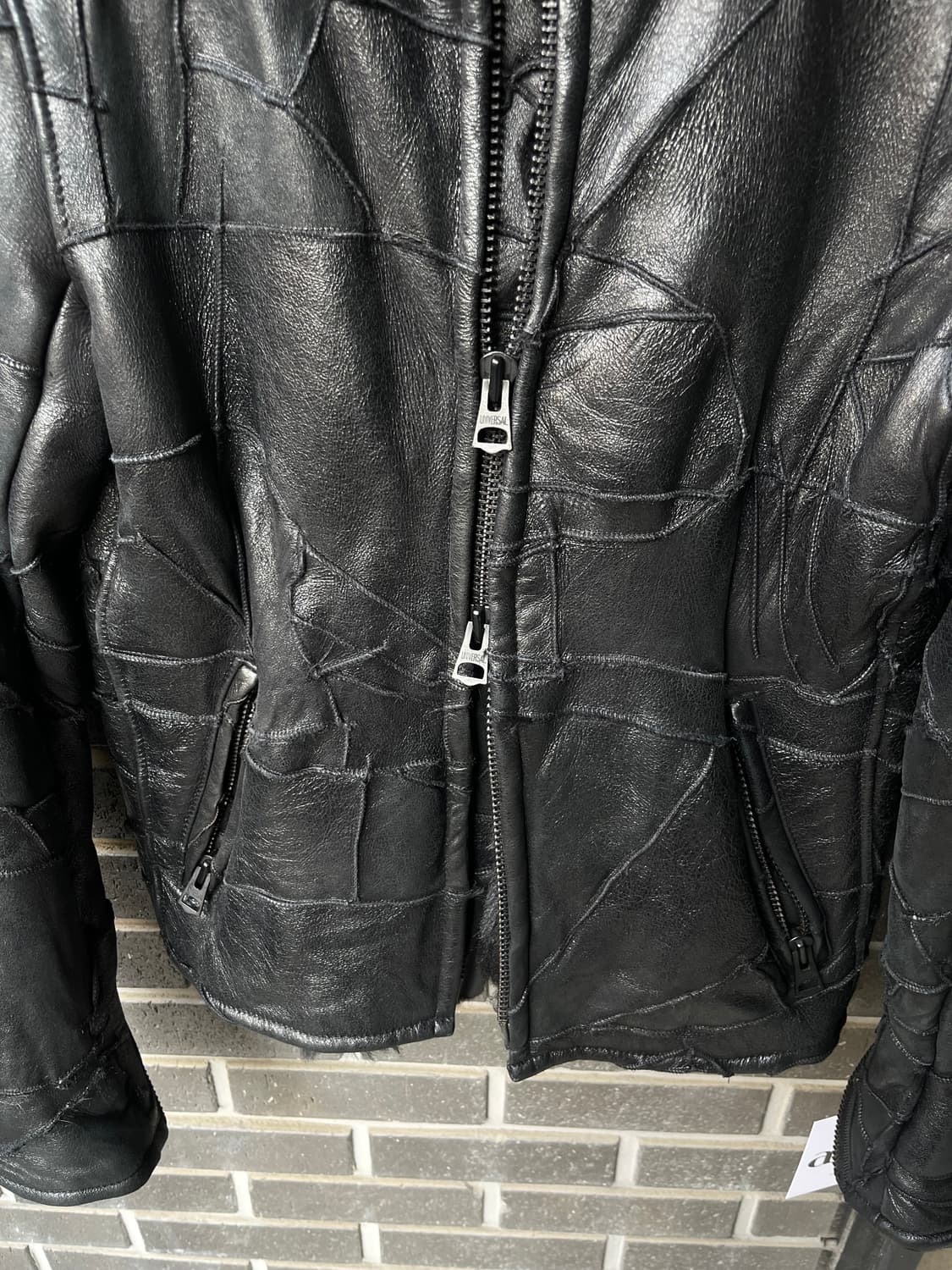 90s NUMERODUE 패치워크 양가죽 자켓  상품이미지4