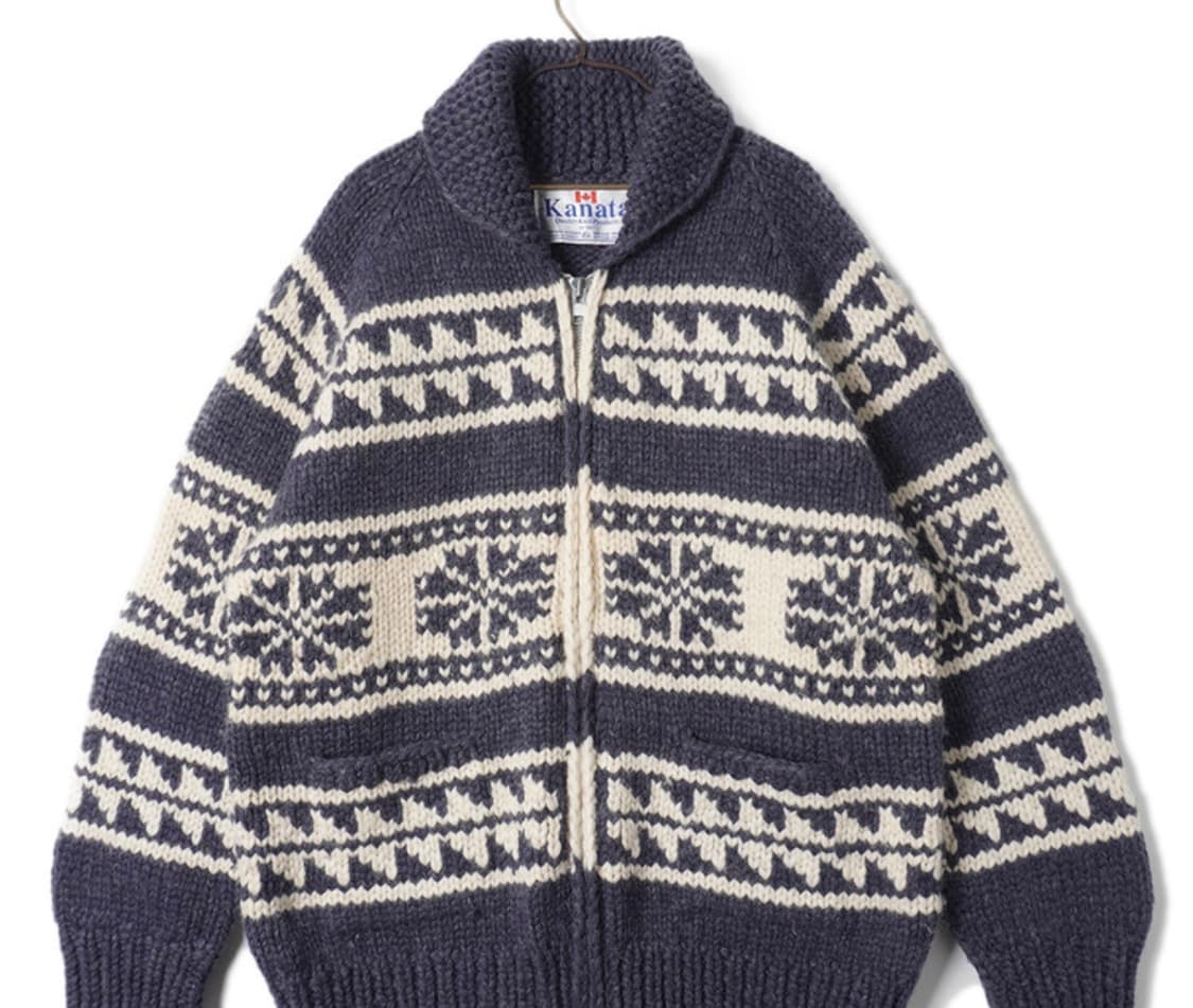 카나타 헤비울 코위찬 핸드니트 집업 스웨터 XL 상품이미지1