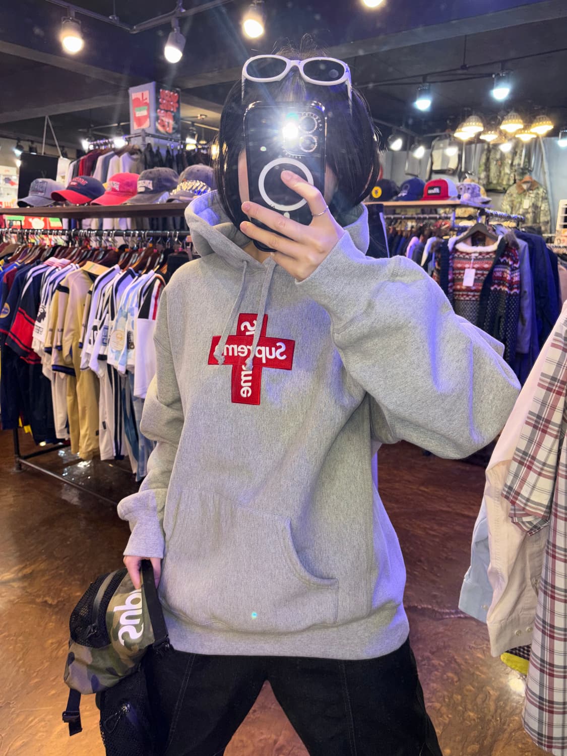 슈프림 크로스 박스 로고 후디 상품이미지1