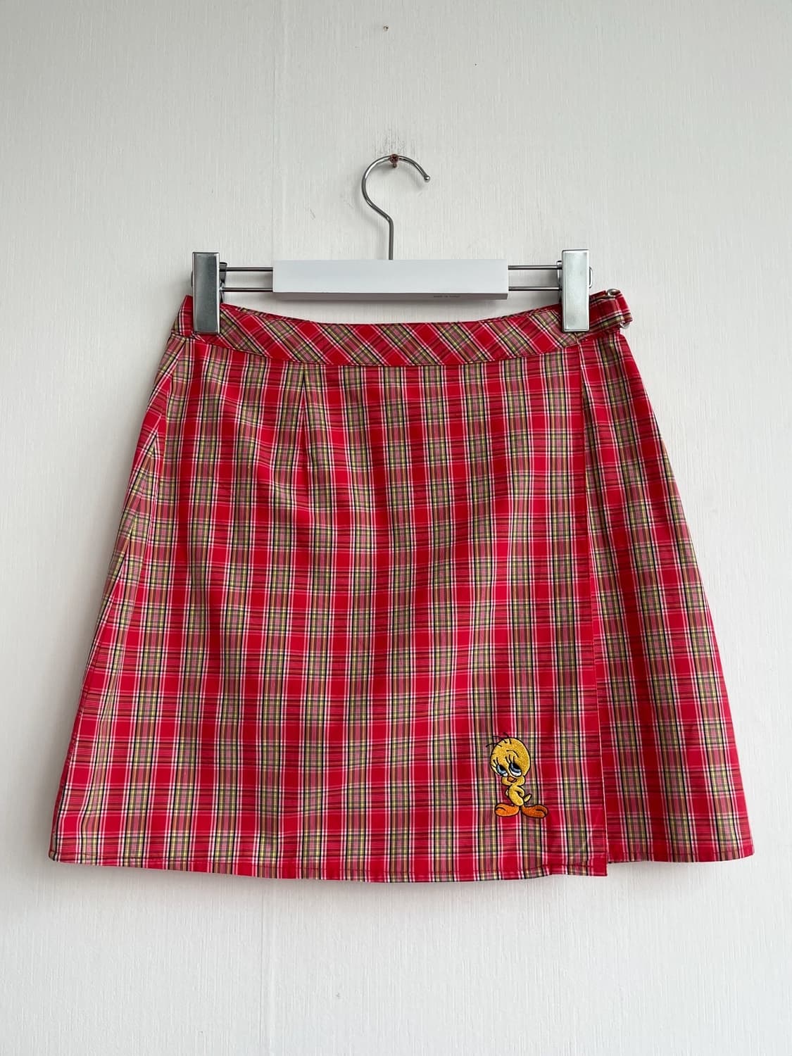 Warner Bros. 트위티 패치 체크 스커트 상품이미지1