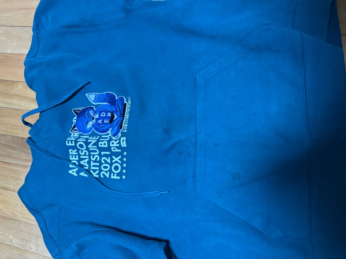 A2 메종키츠네 아더에러 폭스 후드 티셔츠 터콰이즈 상품이미지2