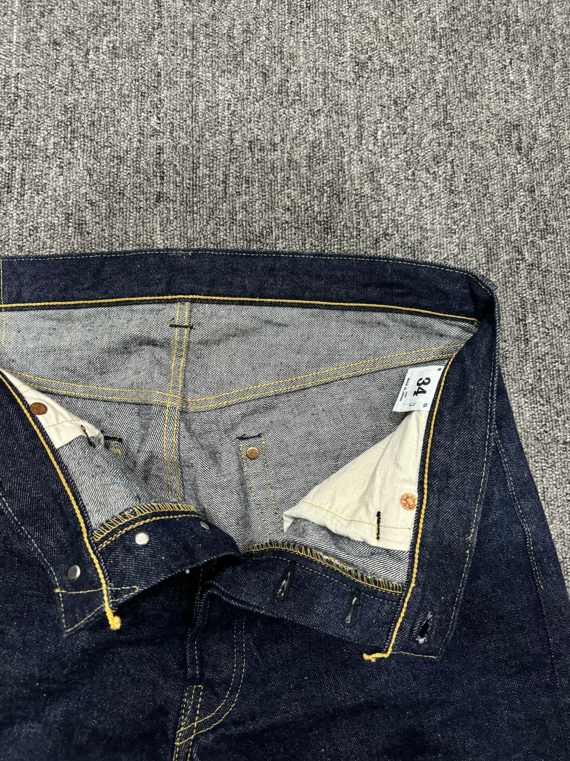 1회착용) 웨어하우스 DSB 1000xx 데드스탁블루 원워시 데님 34 상품이미지5