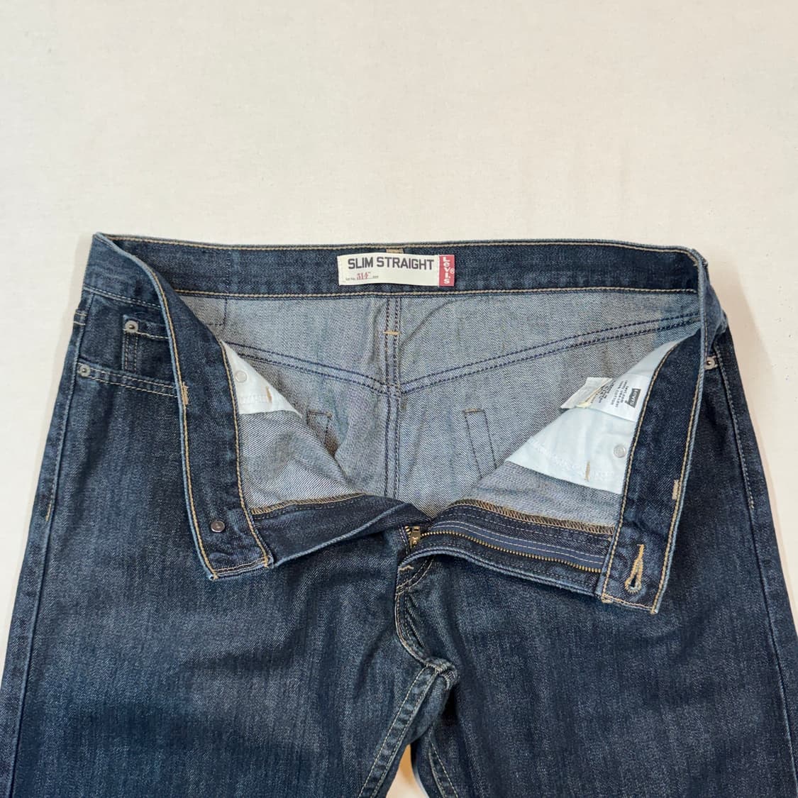 36inch) 리바이스 514 슬림 스트레이트 진청 데님 청바지 상품이미지7