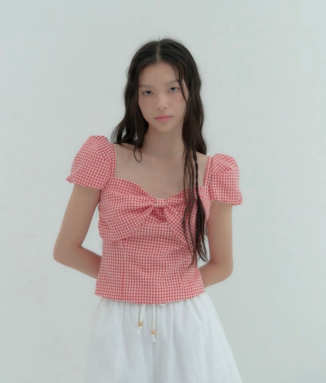 [새상품] 플로움 엔젤 퍼프 블라우스 상품이미지2