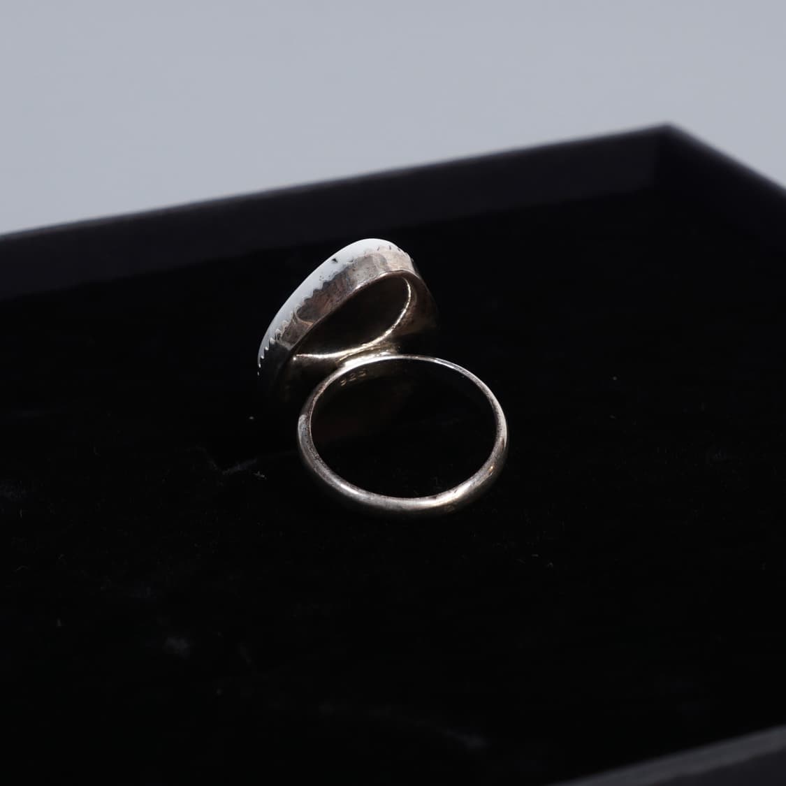 화이트 버팔로 원석 실버 반지 상품이미지5