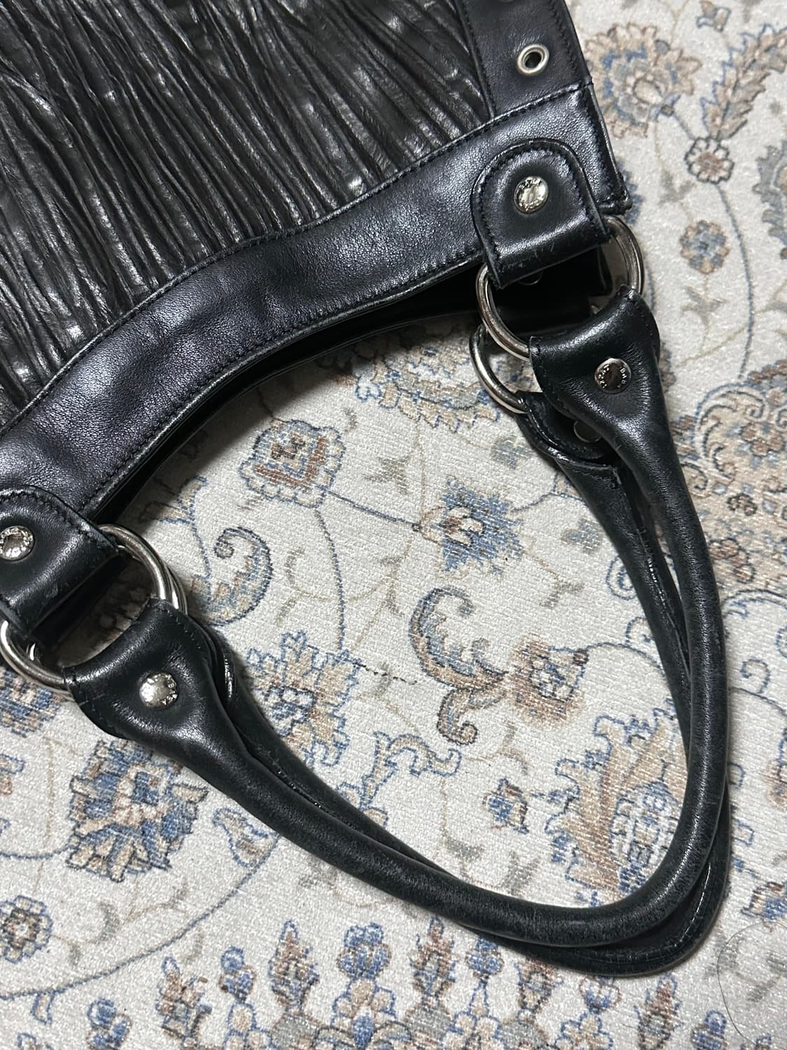 빈티지 양가죽 가방 펑크 가방 숄더백 블랙 유니크  상품이미지3