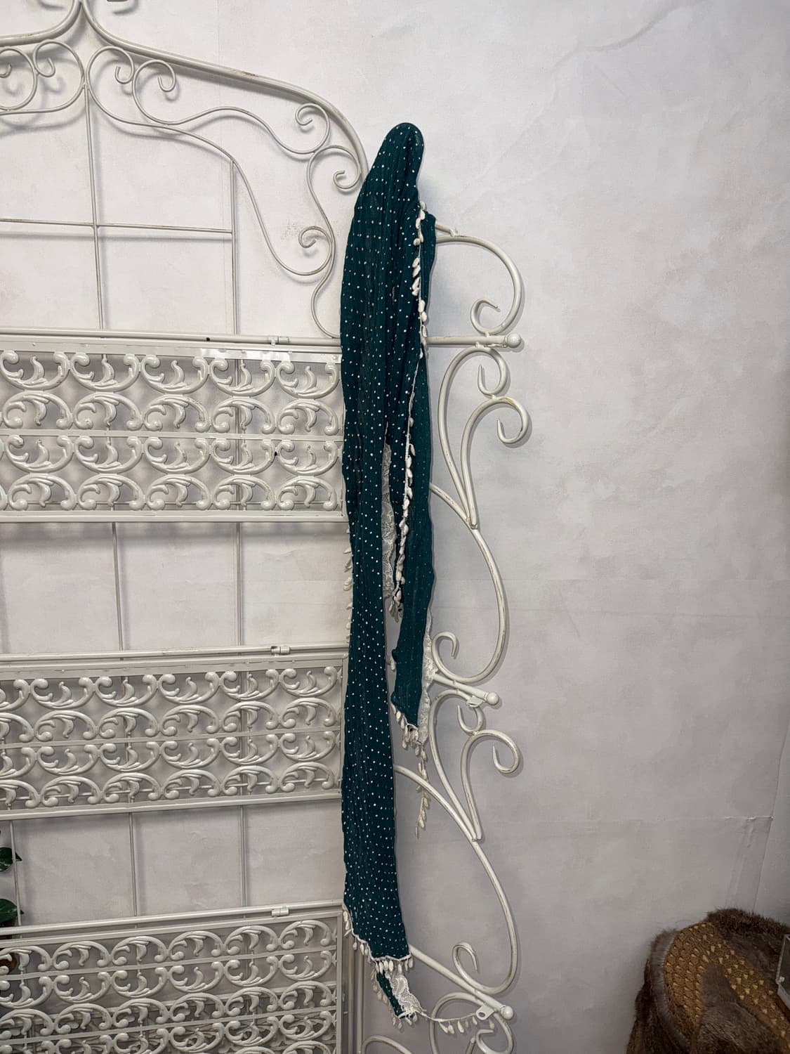 Mint white dot lace scarf  상품이미지3
