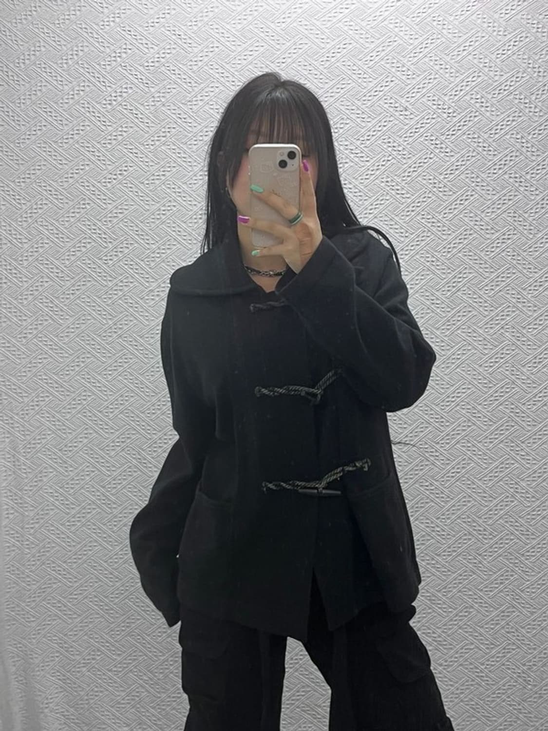 폴로 랄프로렌 모던 더플 캐시미어 떡볶이 코트 M C07359 상품이미지1