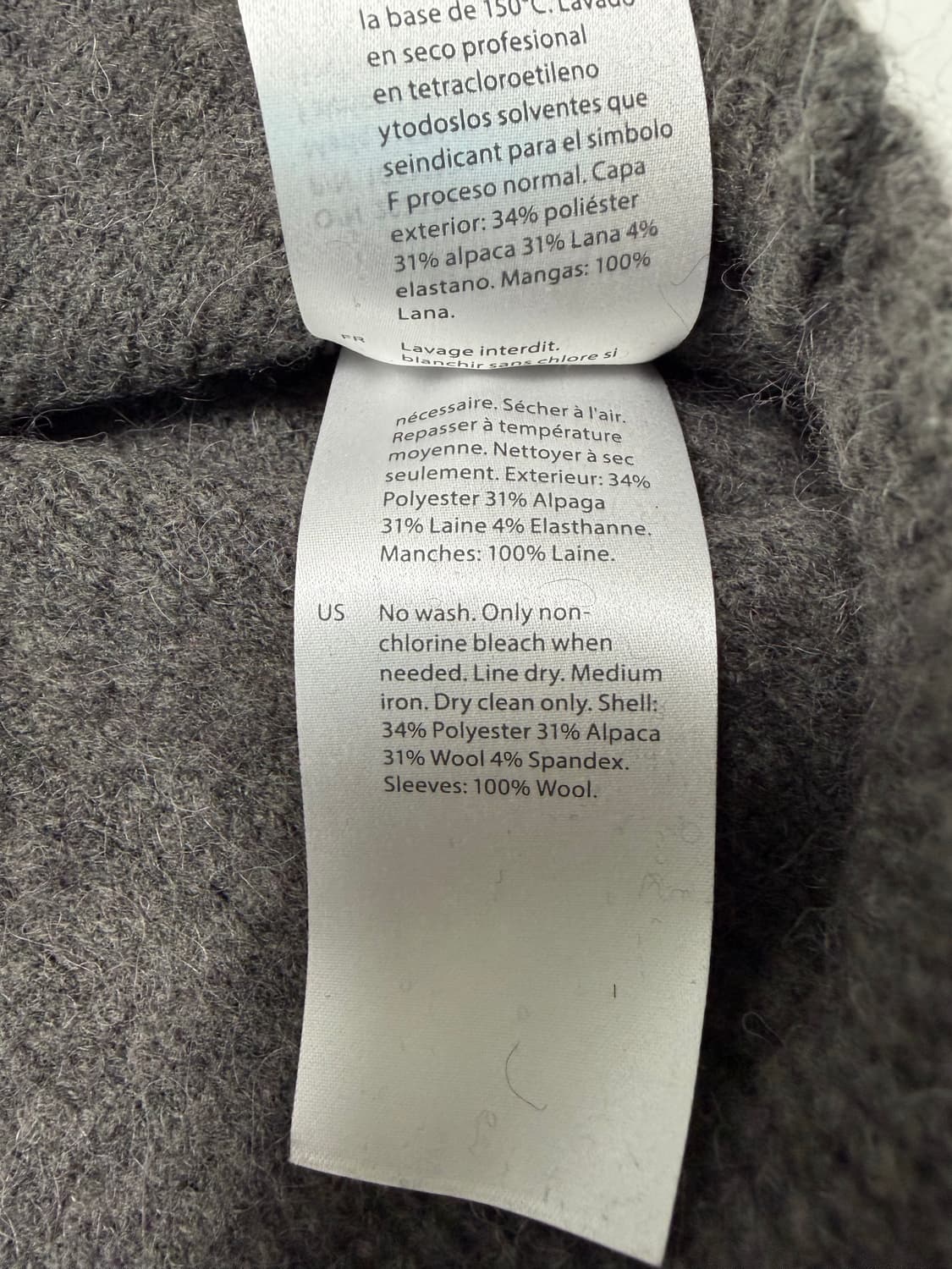 cos 오픈카라 니트 그레이 S 상품이미지4