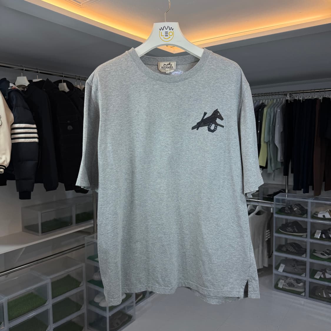 [리오브] 에르메스 로데오 홀스 레더 패치 반팔 상품이미지1