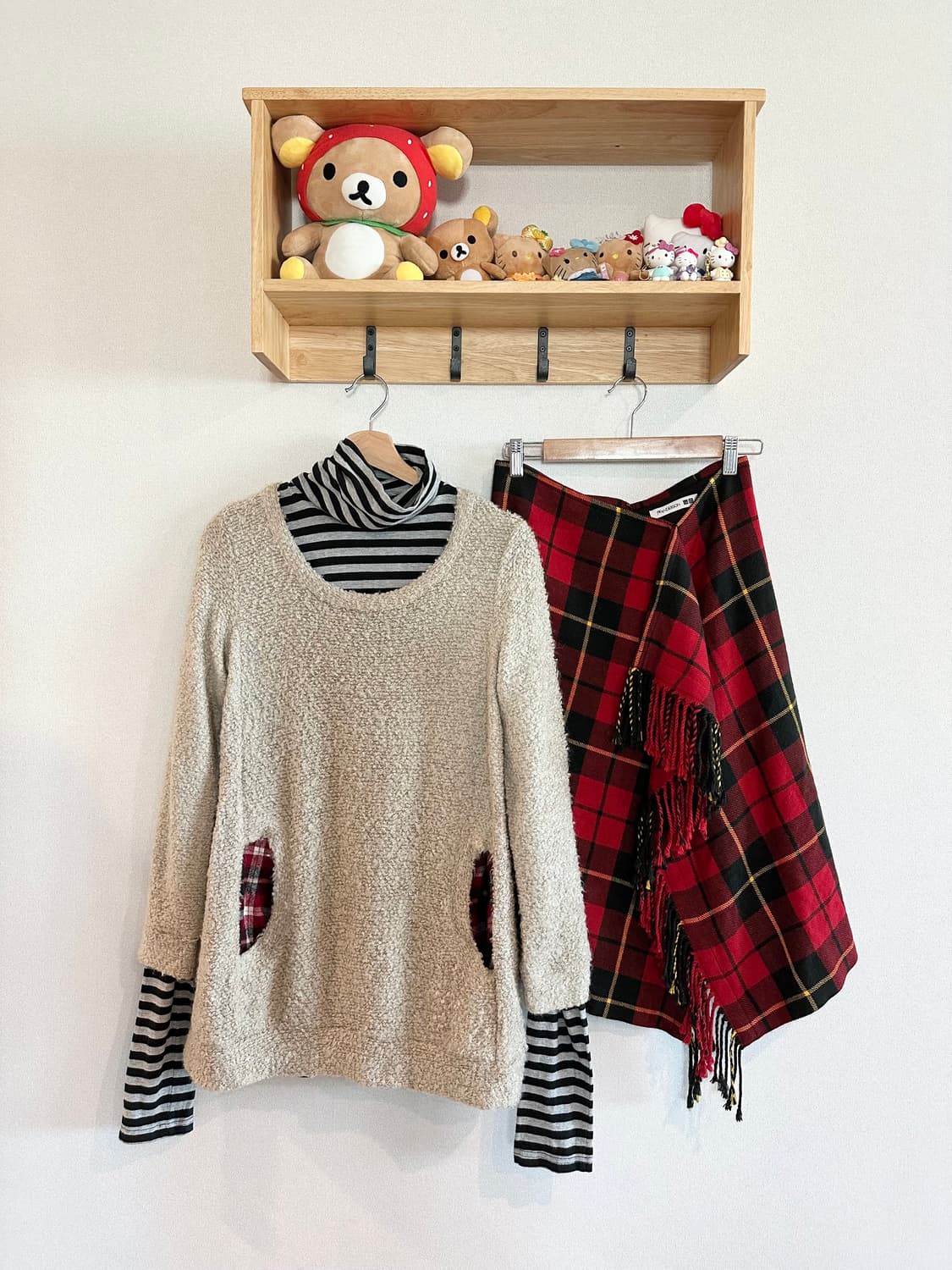 jpn 키치 하구미 스즈코 히피 괴짜 레이어드 코디세트 상품이미지1