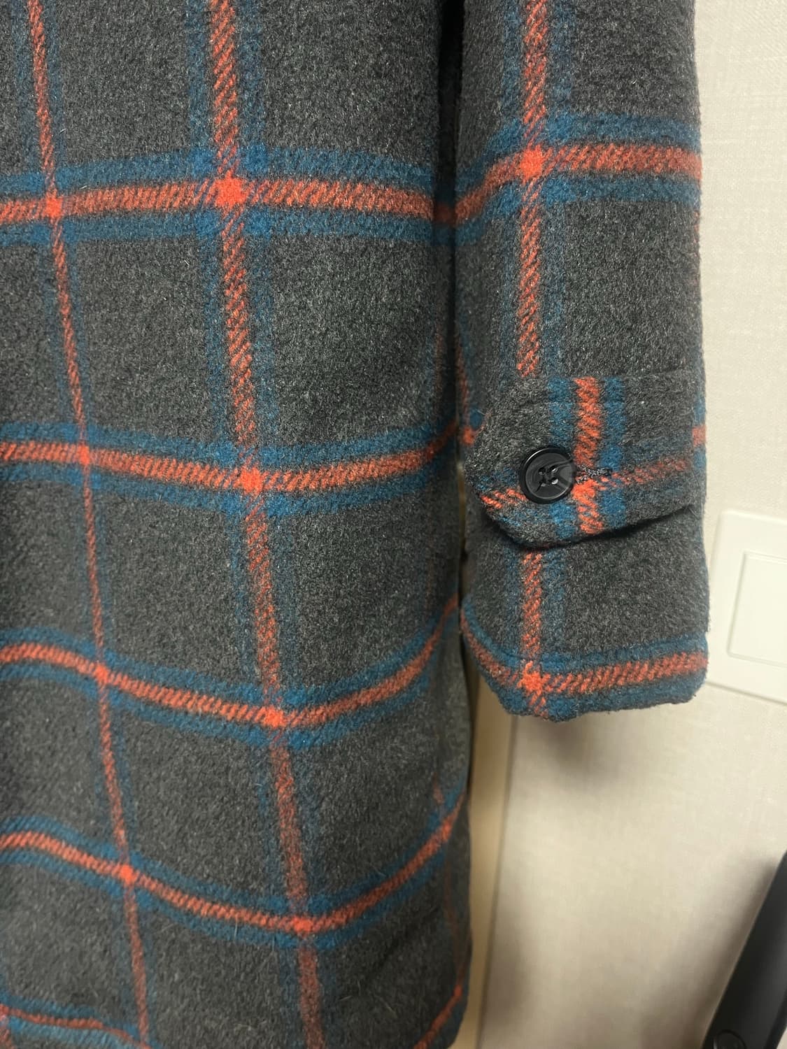 빈티지 체크 코트 판매 상품이미지3