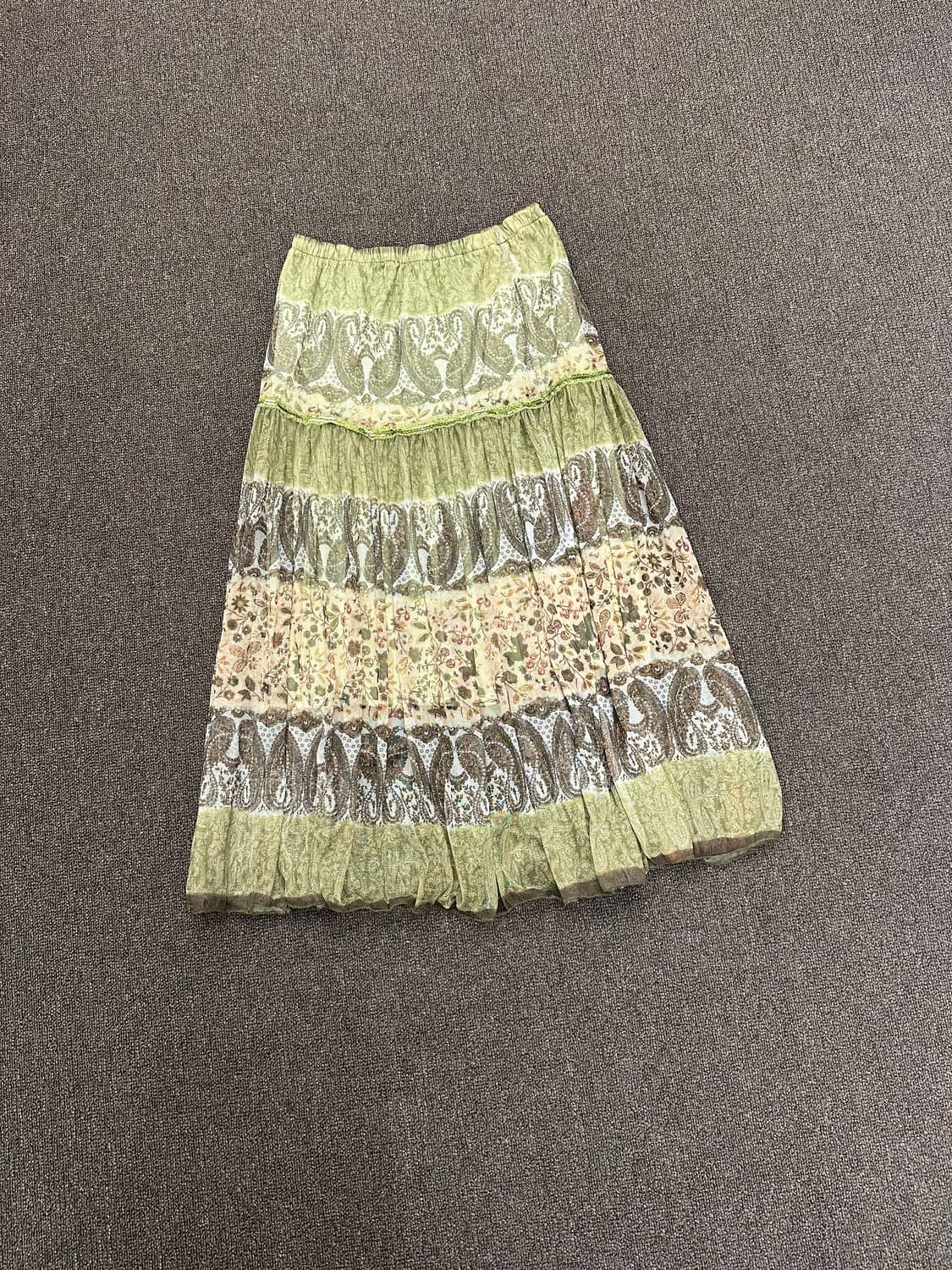 OS)Japanese vintage 페이즐리 패턴 모리 롱스커트 상품이미지3