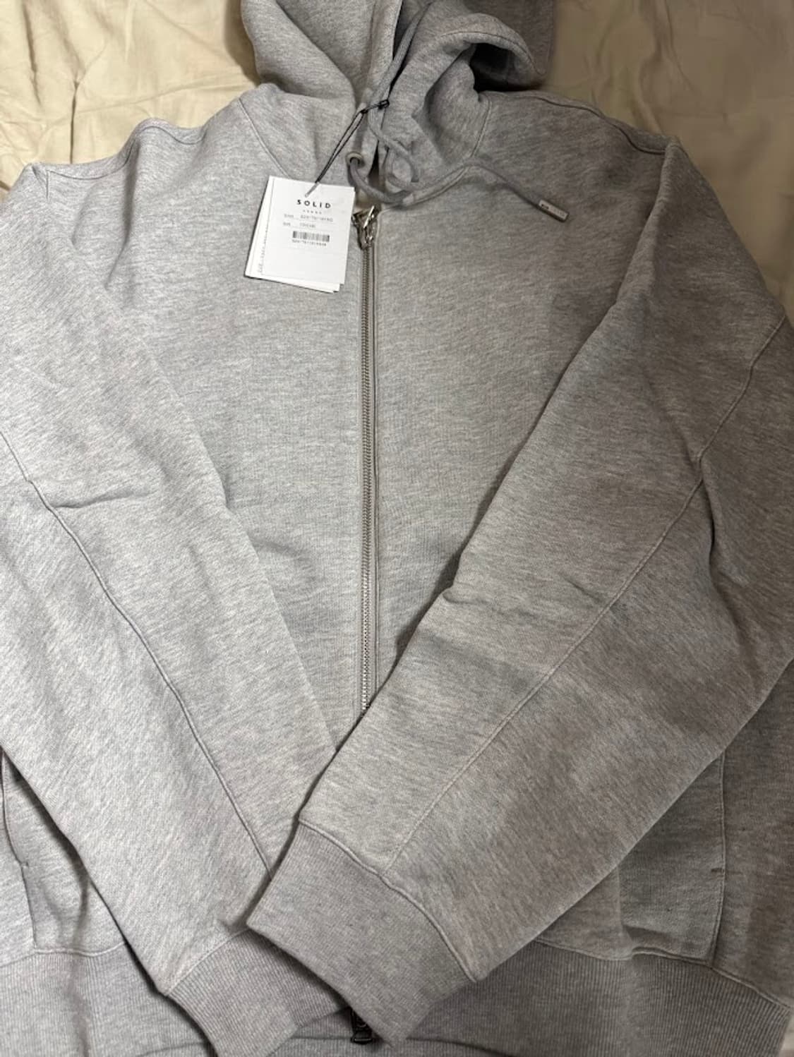 솔리드옴므 백로고 후드집업 상품이미지3