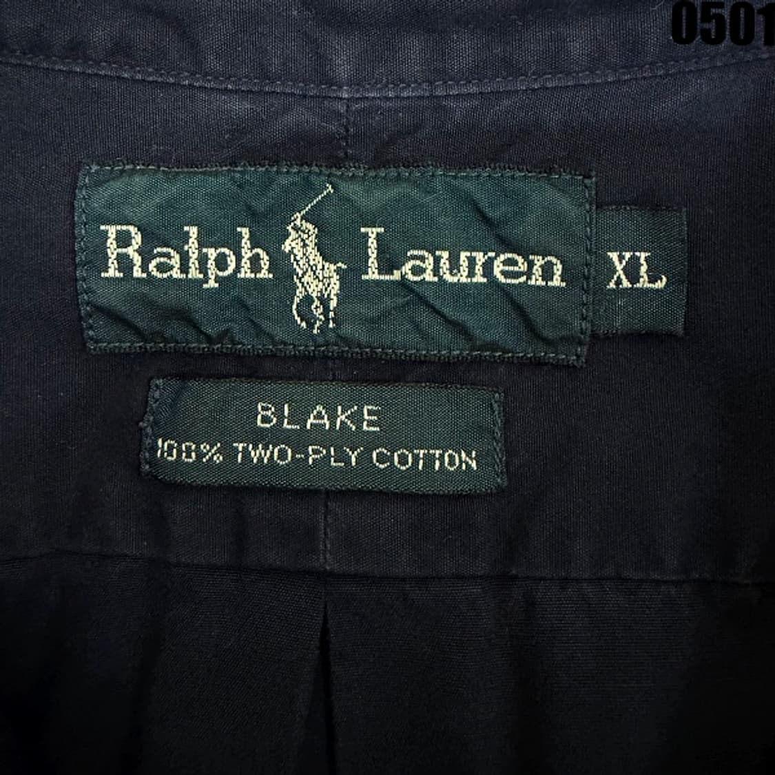 폴로 랄프로렌 BLAKE 네이비 반팔 셔츠 XL 0501 상품이미지4