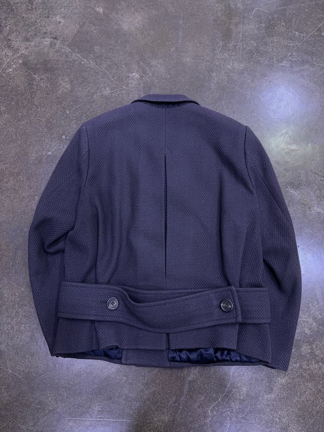 랑방 양모 숏 더블코트 피코트 라인 비스코스 그레이 46 상품이미지2