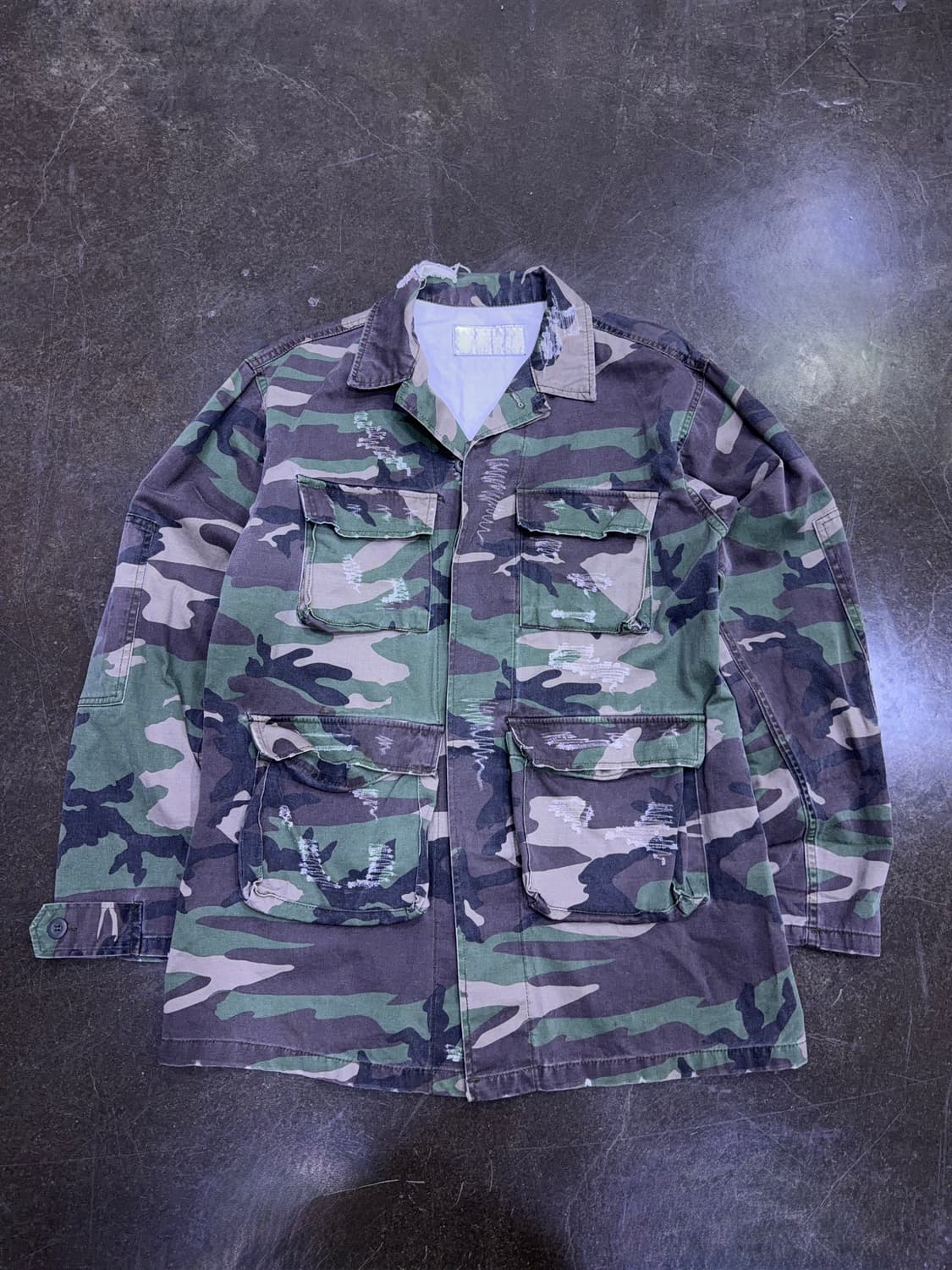 밀리터리 카모 BDU 빈티지 워크자켓 야상 M 상품이미지1