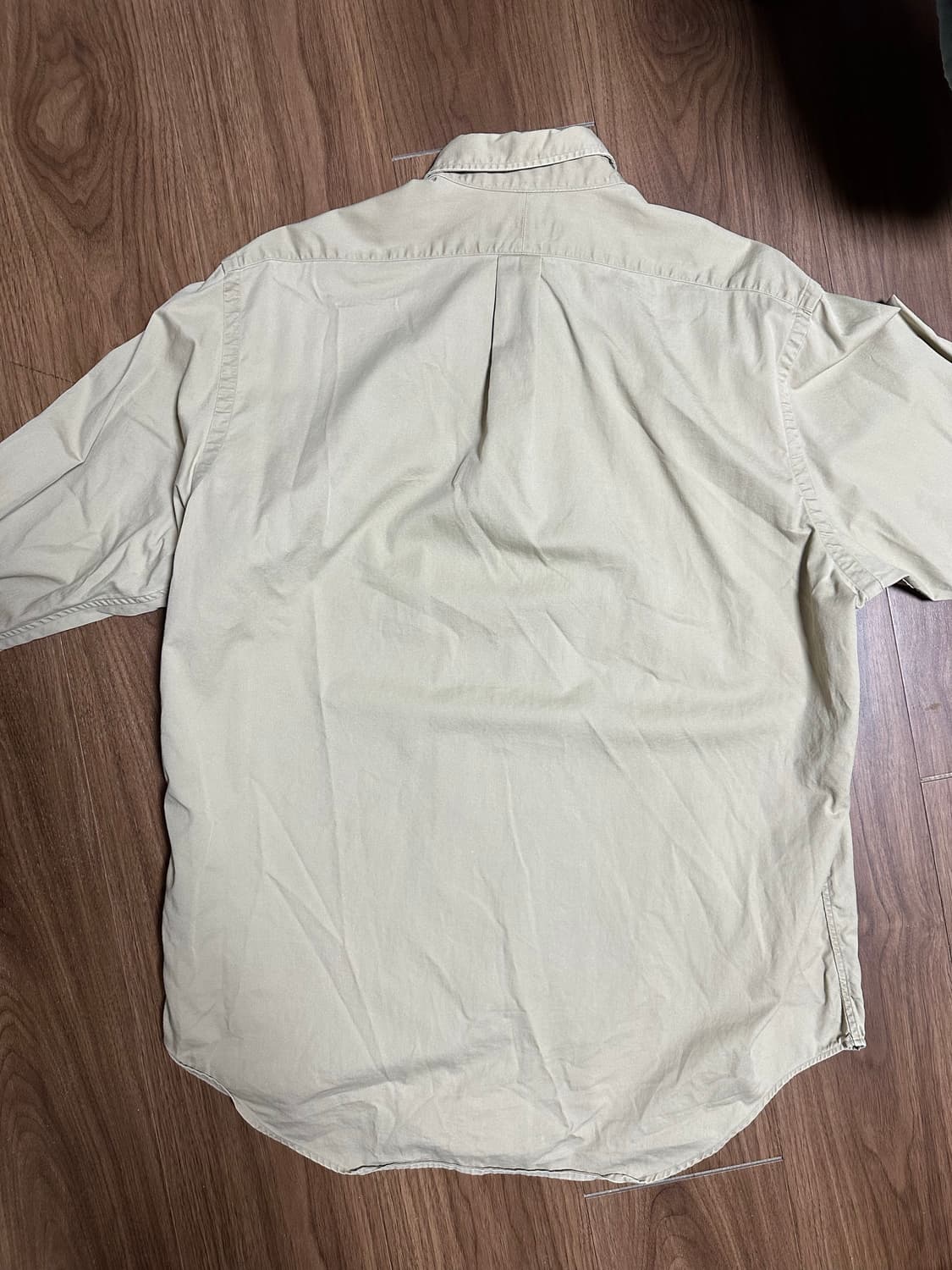 빈티지 폴로 셔츠 베이지 빅셔츠 캐나다제 상품이미지4