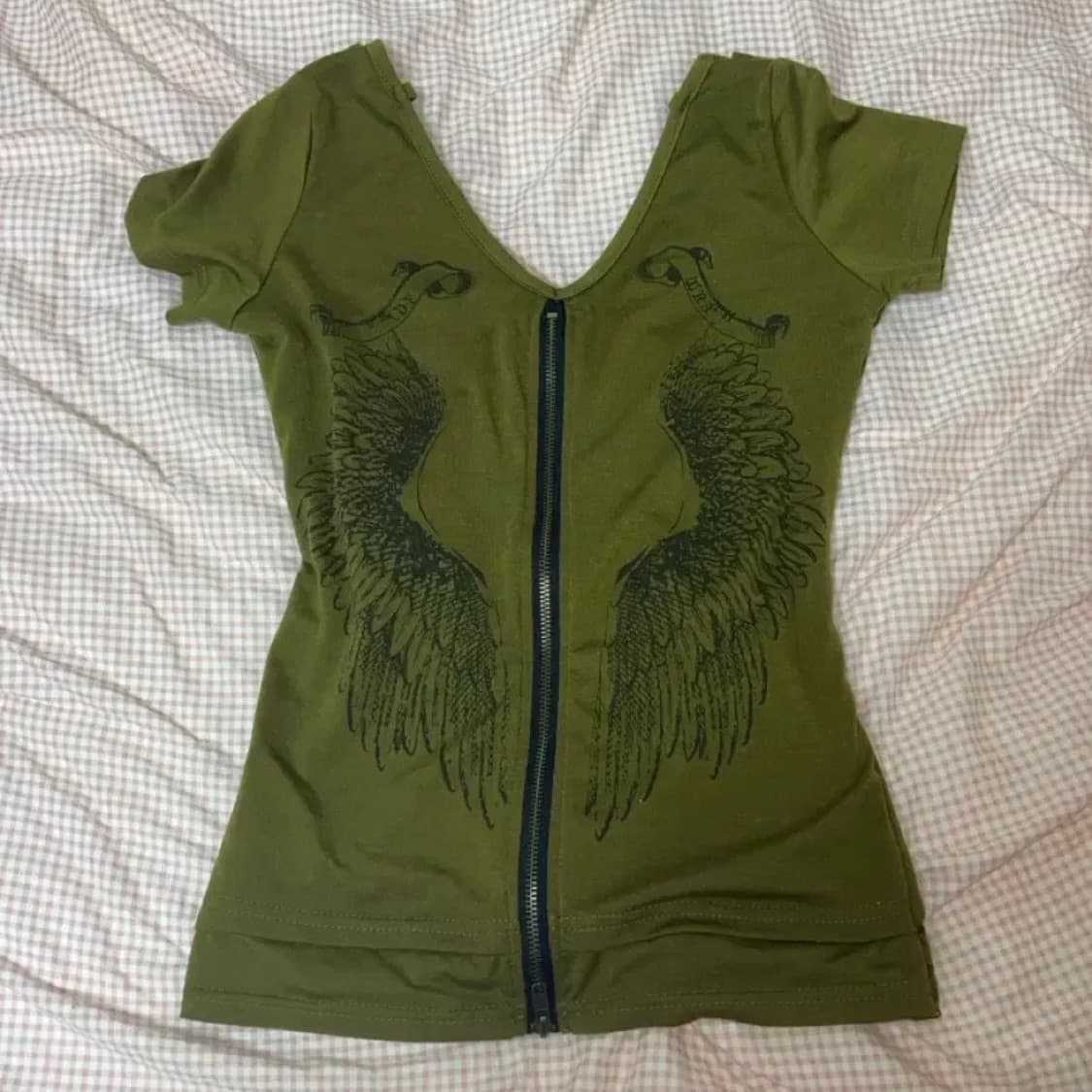 빈티지 펑크 스컬 백포인트 지퍼 티셔츠 상품이미지2