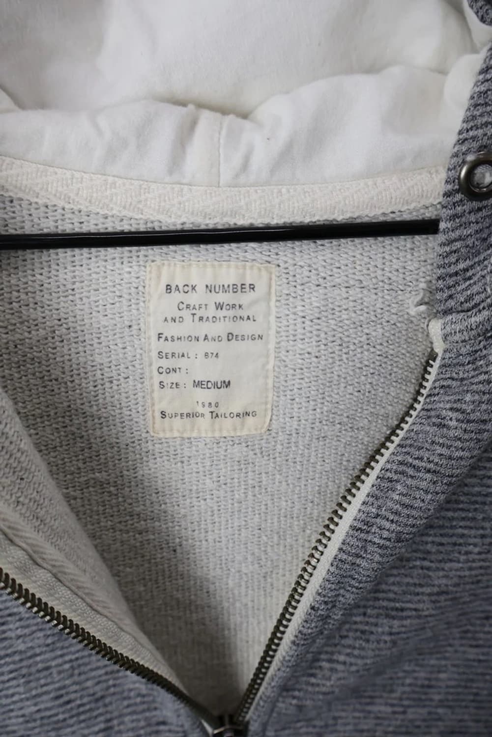 Back Number Two Tone Zip Hoodie 상품이미지6