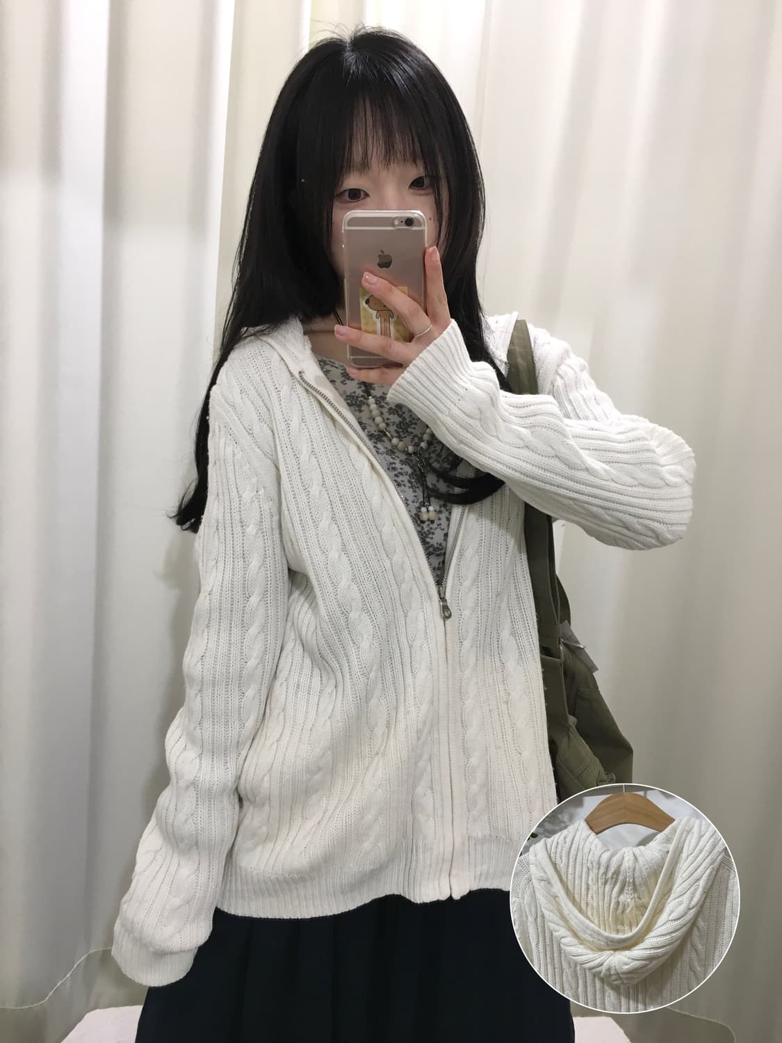 니트 후드 집업 상품이미지1