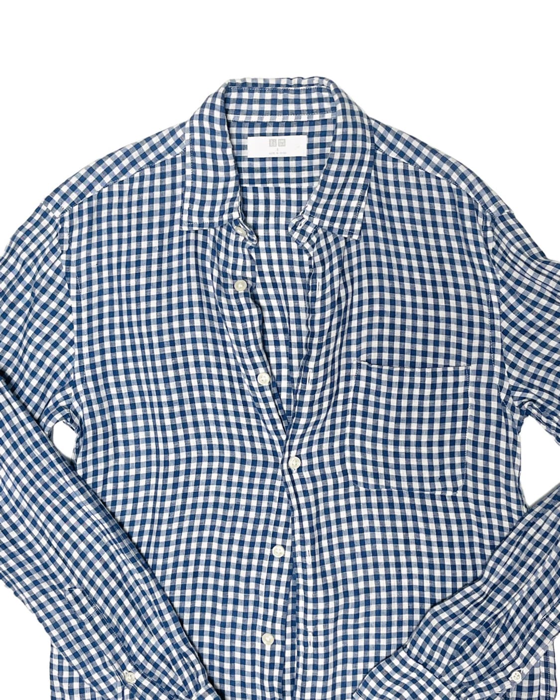 Uniqlo blue linen shirt 상품이미지2