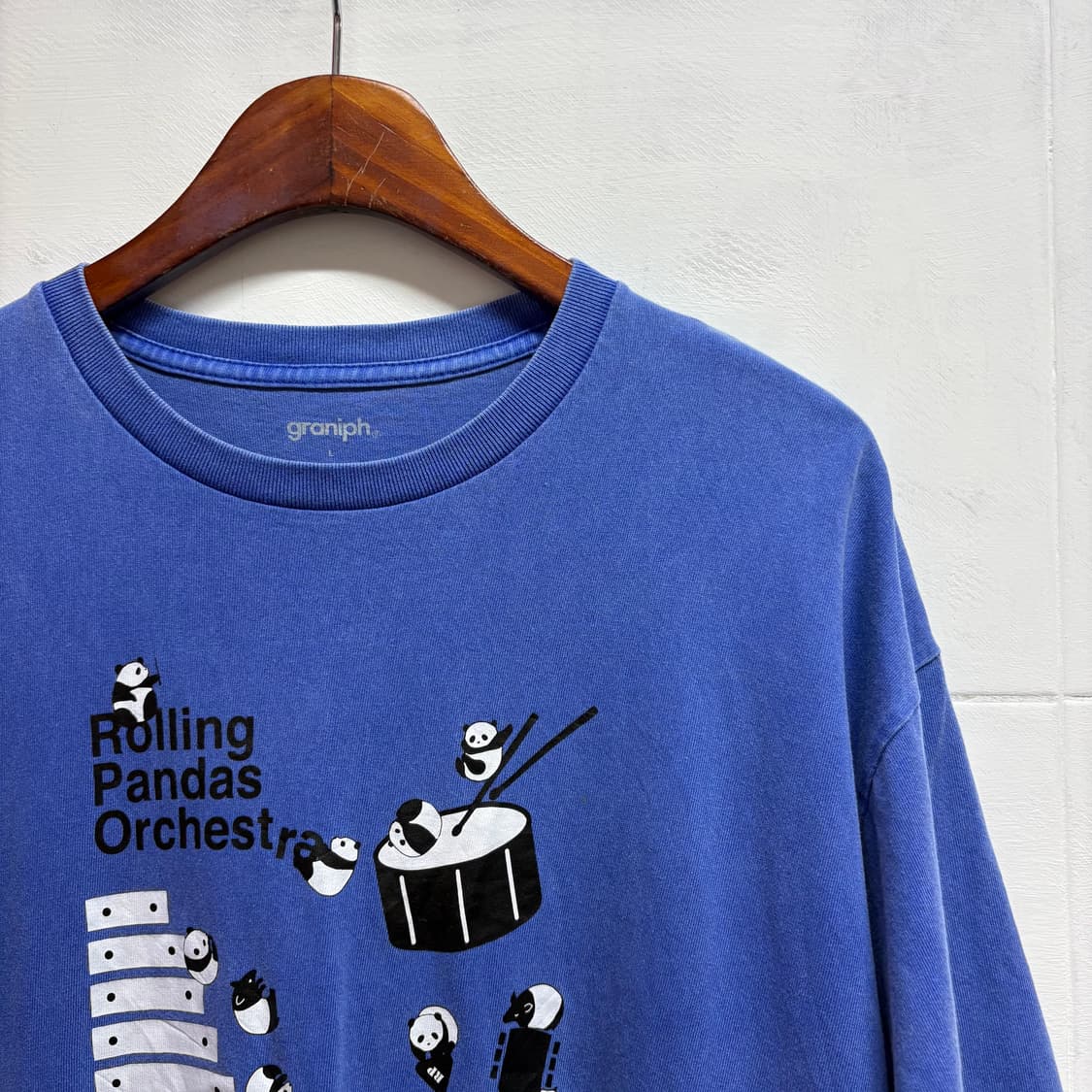 graniph 팬더 피그먼트 vintage 반팔 티셔츠 L JPN 상품이미지2