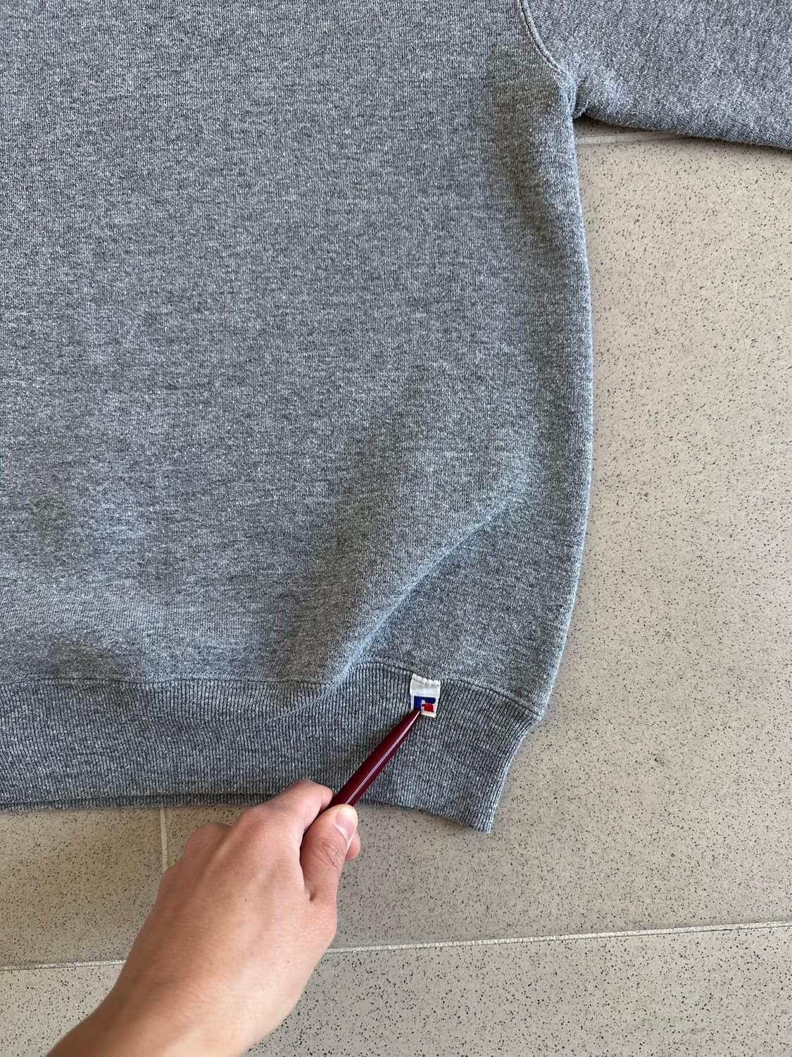 90s 빈티지 러셀 스웻셔츠 그레이 M USA 상품이미지3