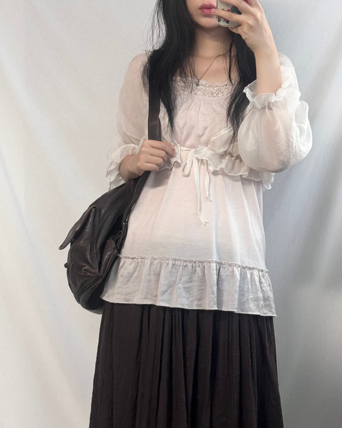 레이어드 레이스 슬리브리스 2pcs SET 상품이미지5