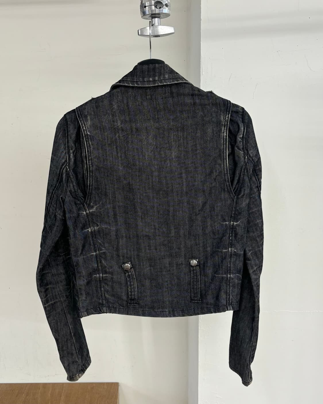 데님앤서플라이 랄프로렌 블랙 데님 바이커 자켓 상품이미지6