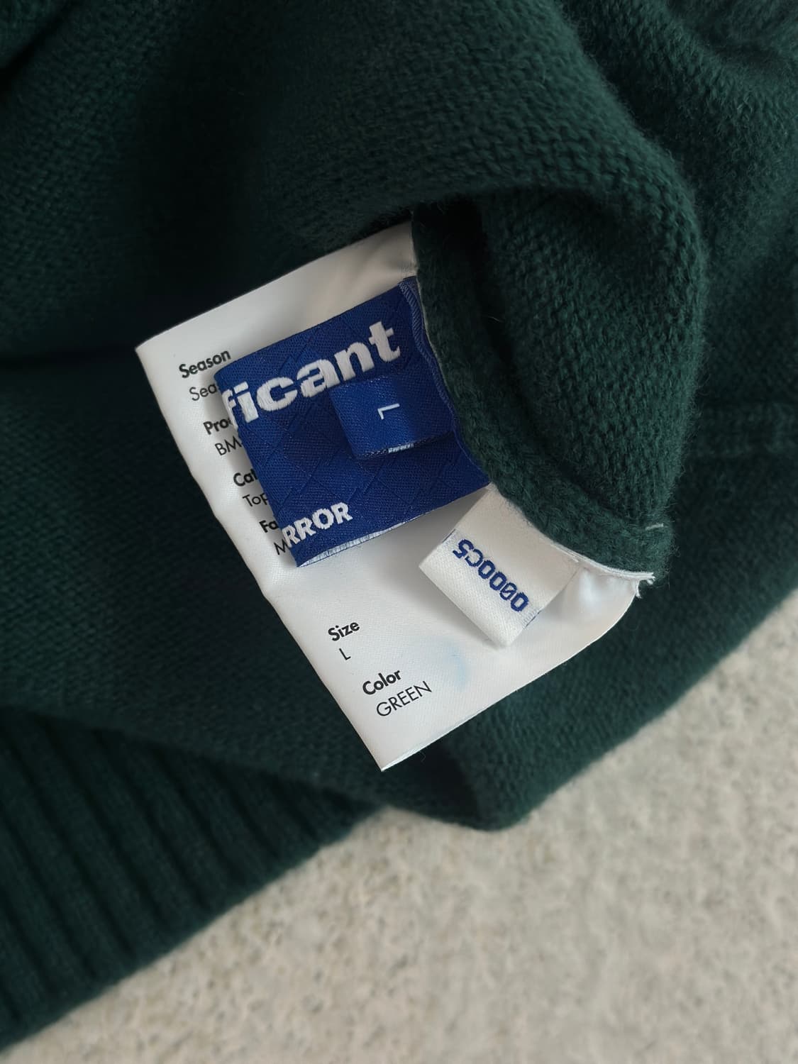 아더에러 시그니피건트 TRS 태그 니트 베스트  상품이미지6