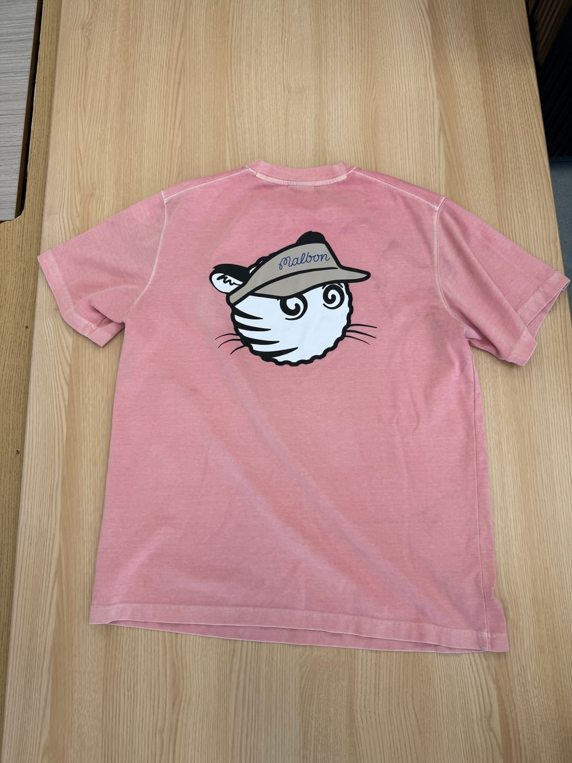 말본 골프 가먼트 워싱 티셔츠 핑크 상품이미지4