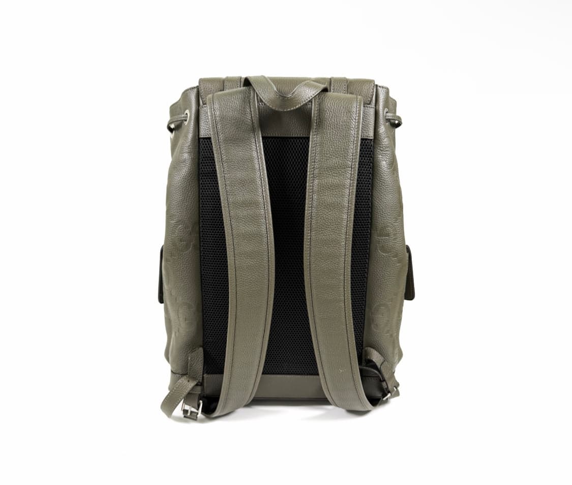 구찌 남성 점보 GG 로고 레더 백팩 라지 다크 그린 625770 상품이미지3