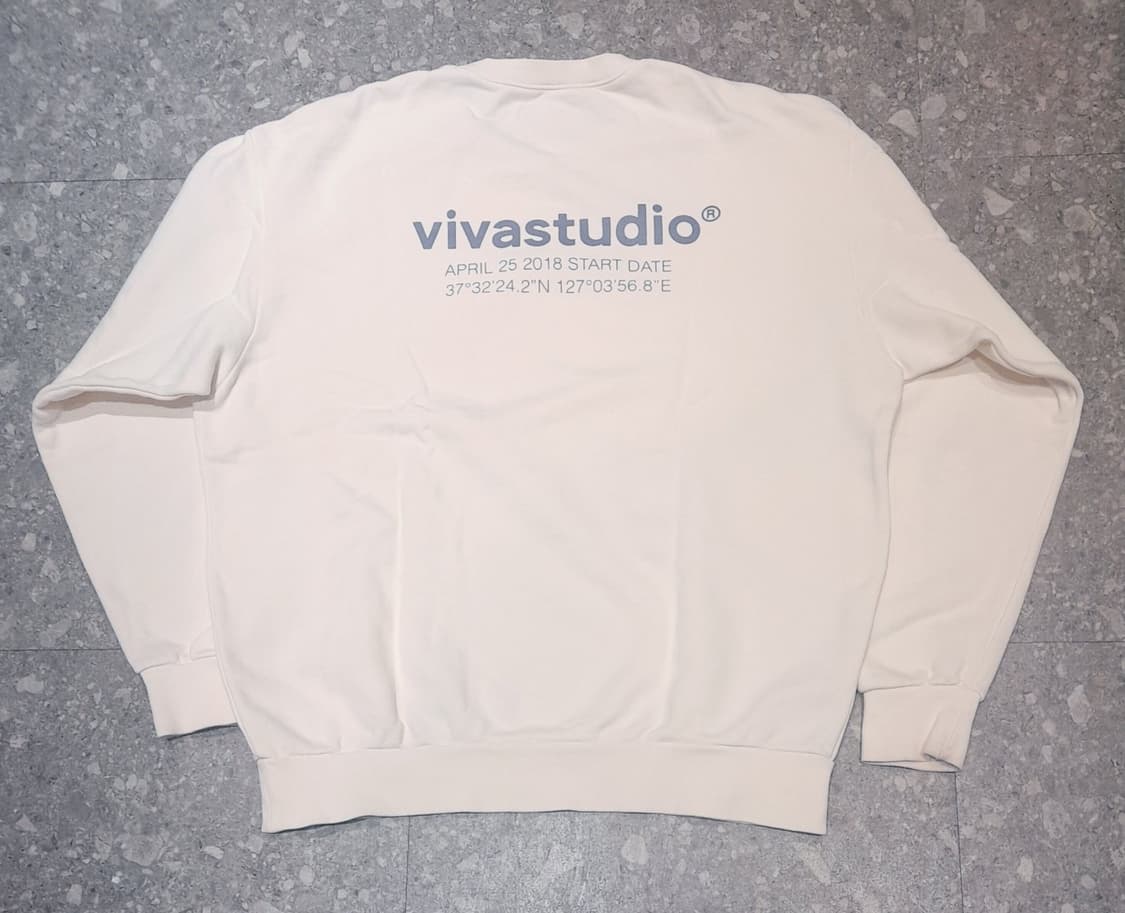 💥비바스튜디오 스웻셔츠 아이보리 (XL)
 상품이미지2